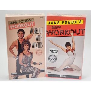 Jane Fonda's Workout Videos VHS NOS Sealed Vintage 1980's‎ Lorimar 2 Pack!